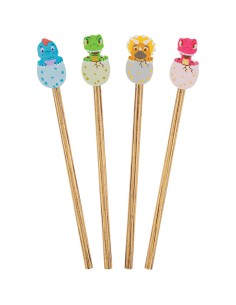 Crayon embout gomme dino