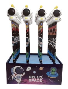 Crayon embout gomme cosmonaute